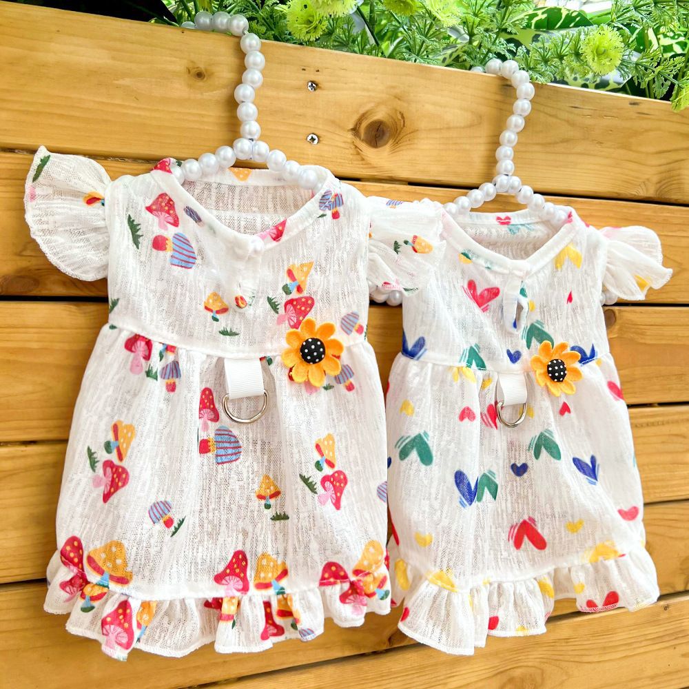 Flutter sleeve dress for dogs and cats, available in 2 styles, image 3