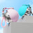 Collapsible stainless steel pet water bottle, front view