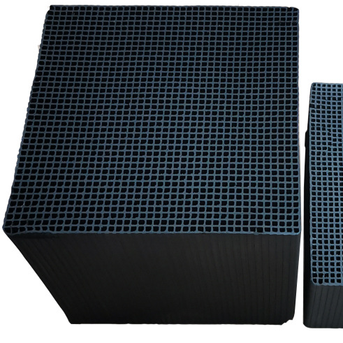 Honeycomb activated carbon filter block for aquarium water, view 6