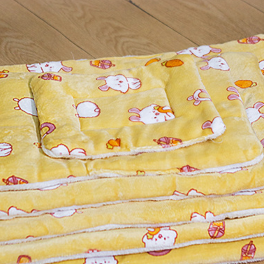 Patterned flannel dog mat with cute print for crates and beds, photo 3