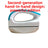 Floating magnetic aquarium glass cleaner on tank glass, view 1