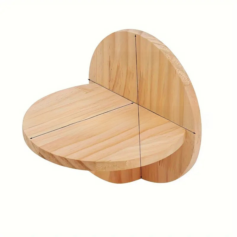 Wooden wall-mounted round cat hammock for indoor cats