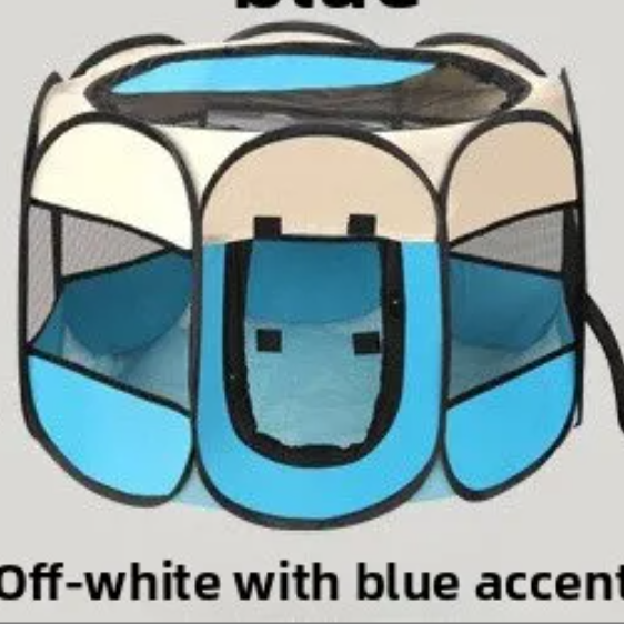 Paw print pop-up pet tent with breathable mesh windows, product image 17