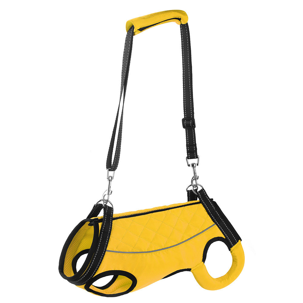 Black chest and back dog support harness with carry handle, product image 12
