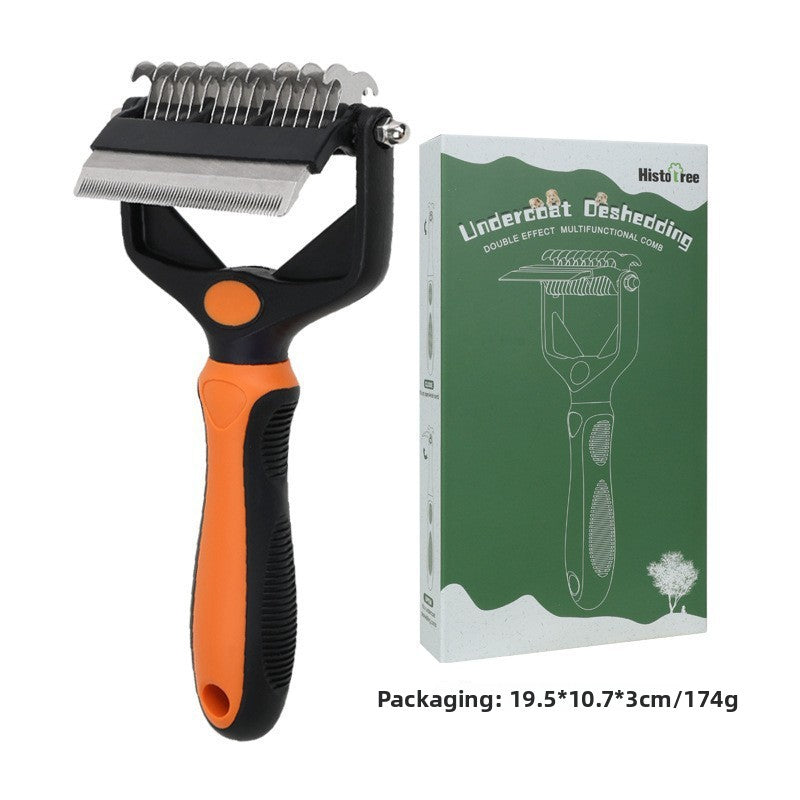 Dog and Cat Grooming Comb, Detangling and Deshedding Undercoat Tool