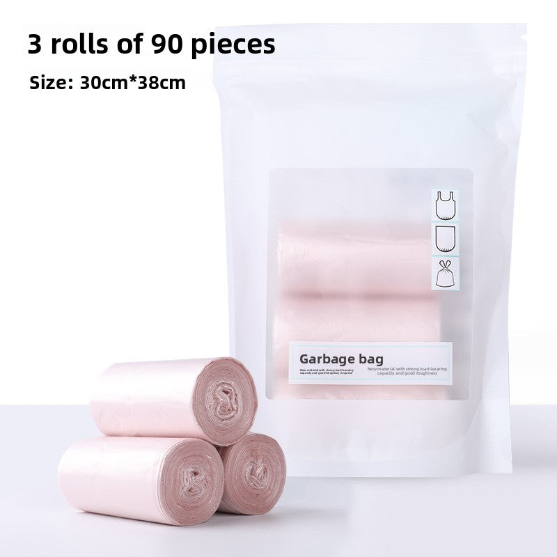 Thickened Disposable Vest-Style Cat Litter Rubbish Bags 3-Roll Pack in Four Colours