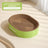 Oval corrugated cat scratching board bed in matcha green, view 4 of 11