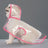 Clear EVA dog raincoat with four-leg cover in pink, product image 10