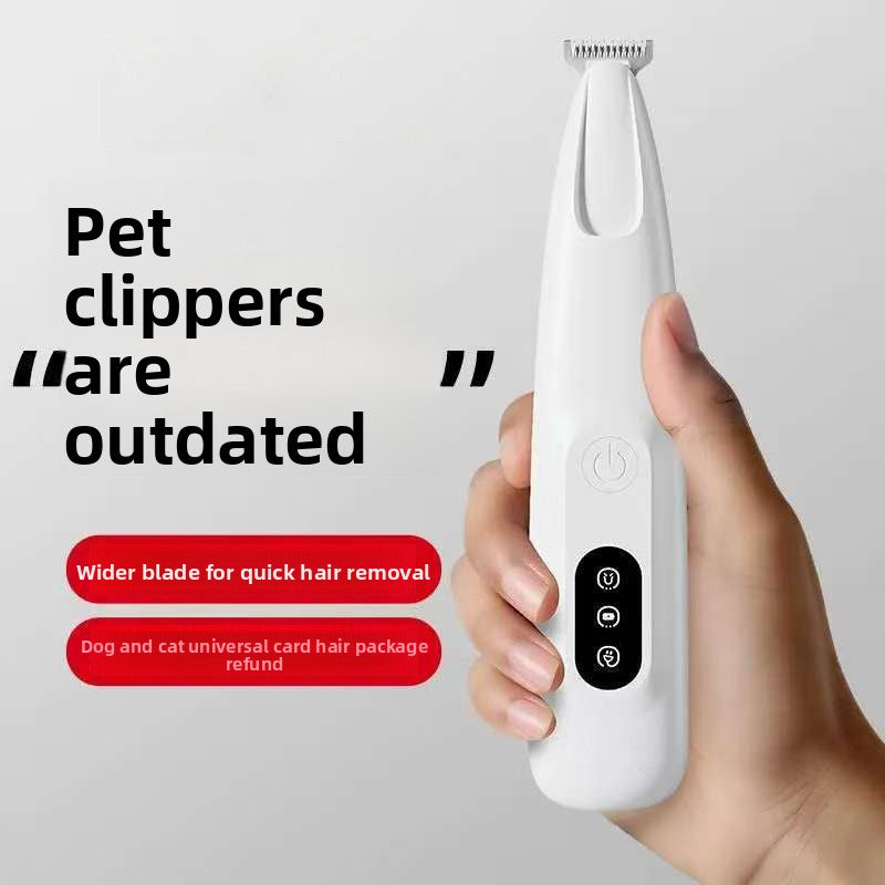Low Vibration Silent Pet Hair Trimmer with LED Light, Slim Design