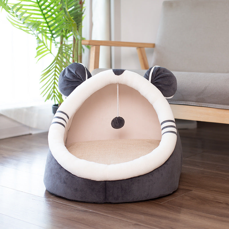 Cute animal themed cat nest with mouse ears, product image 9