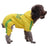Fleece four-leg dog jumpsuit with button front in Pink, close-up detail