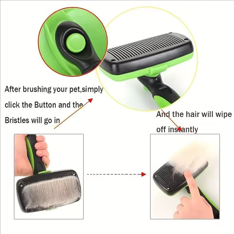 Self-Cleaning Pet Hair Removal Comb for Dogs and Cats