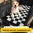 Plush checkerboard dog mat floor rug, photo 1 of 10