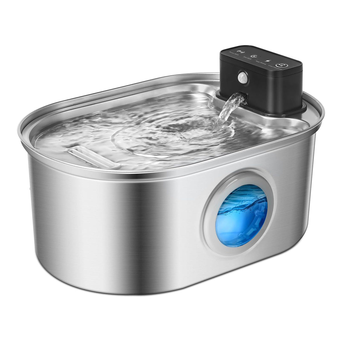 Automatic Sensor Pet Water Fountain with Stainless Steel Design and Type-C Charging