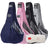 Foldable grey pet shoulder carrier bag with a small dog inside, view 5