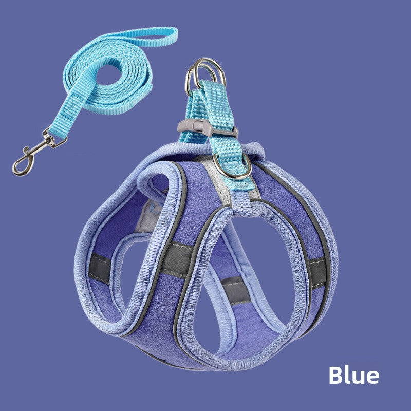 Cat vest harness sets in eight bright two tone colourways