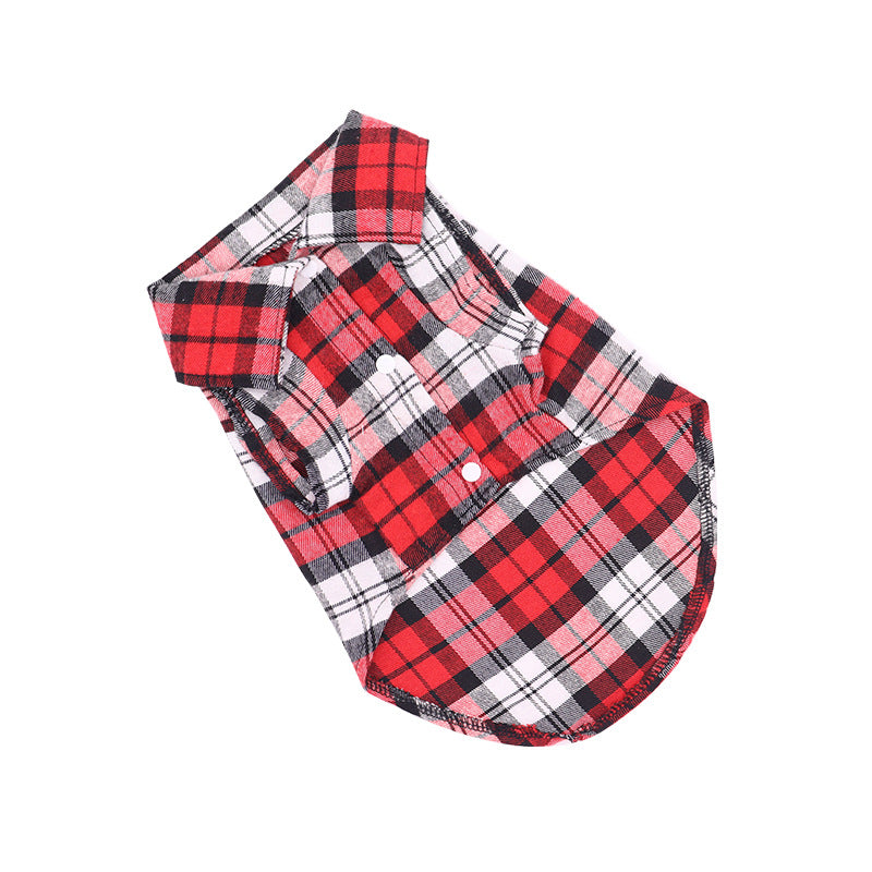 Plaid summer shirt for small dogs and cats, available in 3 colours, image 13