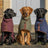 Double layer microfibre bathrobe for dogs and cats in Rose Red, front view
