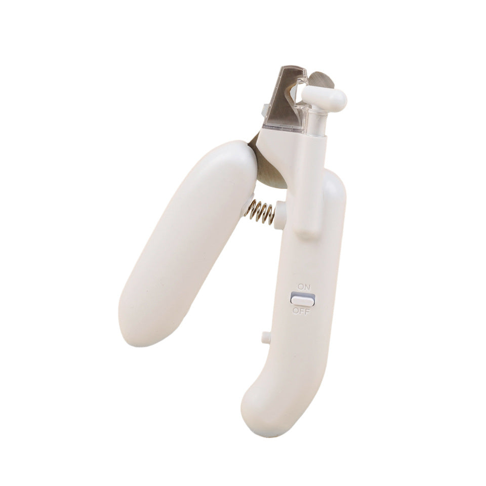LED Pet Nail Clippers with Safety Guard and Non-Slip Handle