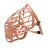 Light pink breathable plastic basket dog muzzle with adjustable straps, product image 7