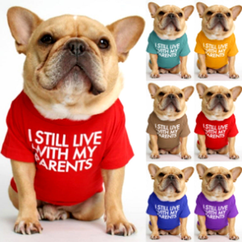 Round neck printed t shirt for small dogs and cats, image 1