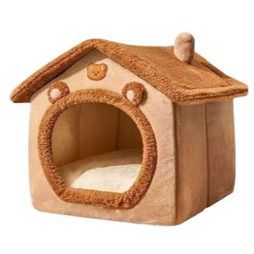 Bear house enclosed cave pet bed for cats, photo 3