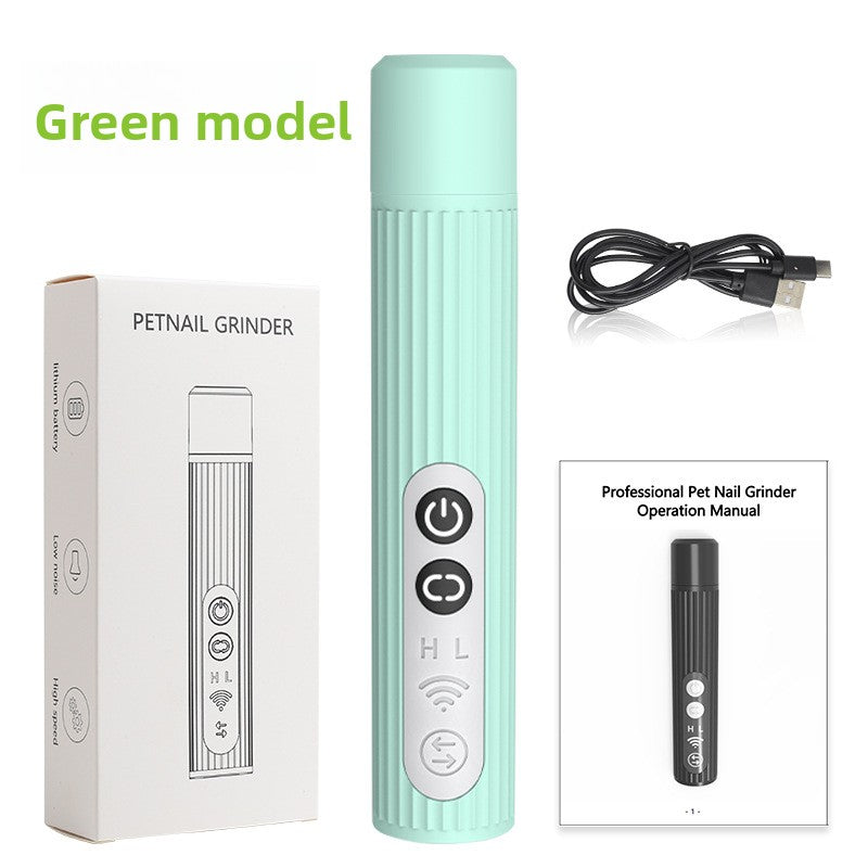 Rechargeable Dog Nail Grinder with 3 Grinding Heads, Quiet Polisher
