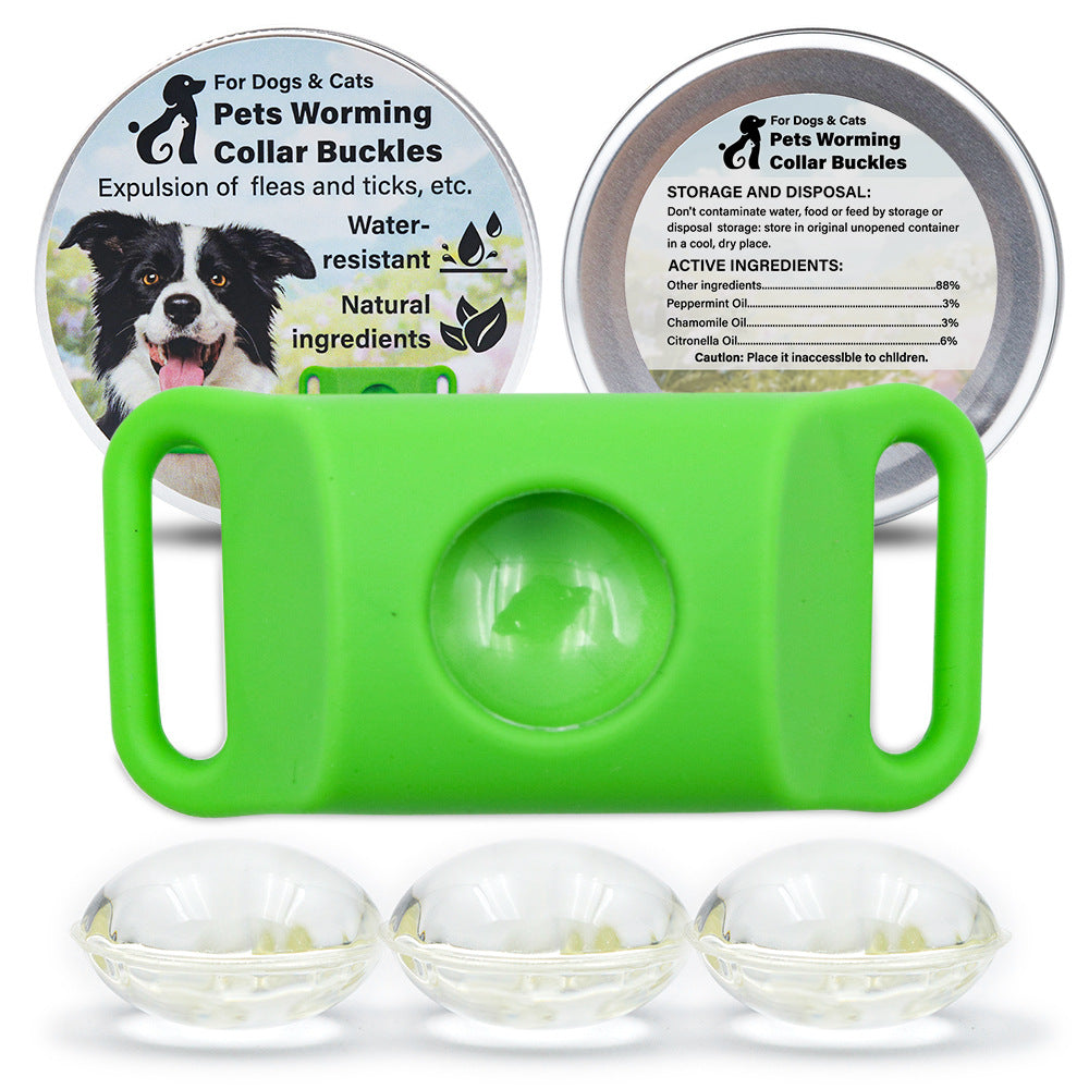 Pet Cat Dog Button Silicone Collar