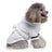 Soft flannel dog bathrobe and pyjamas in Grey, side view