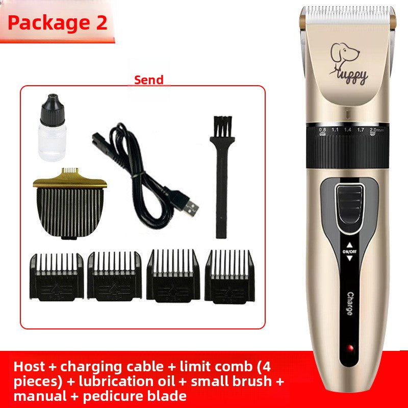 Cordless Dog Hair Clipper Kit with Thin or Thick Cutter Heads