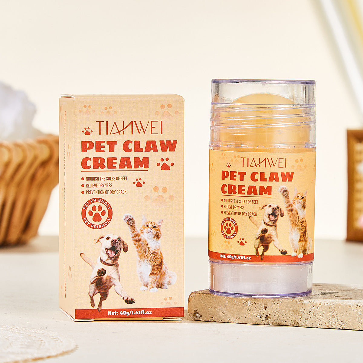 Pet Paw Balm Stick with Beeswax and Avocado for Dogs and Cats