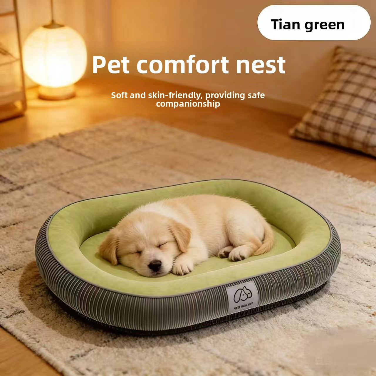 Removable washable dog bed and sofa cushion, alternative angle view
