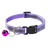 Lightweight reflective cat collars laid out in fourteen bright colours