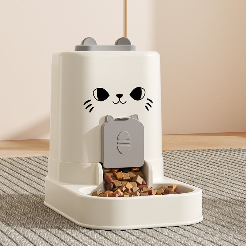 Detachable Split-Type Cat Feeder and Water Bowl Set with Measure Markings