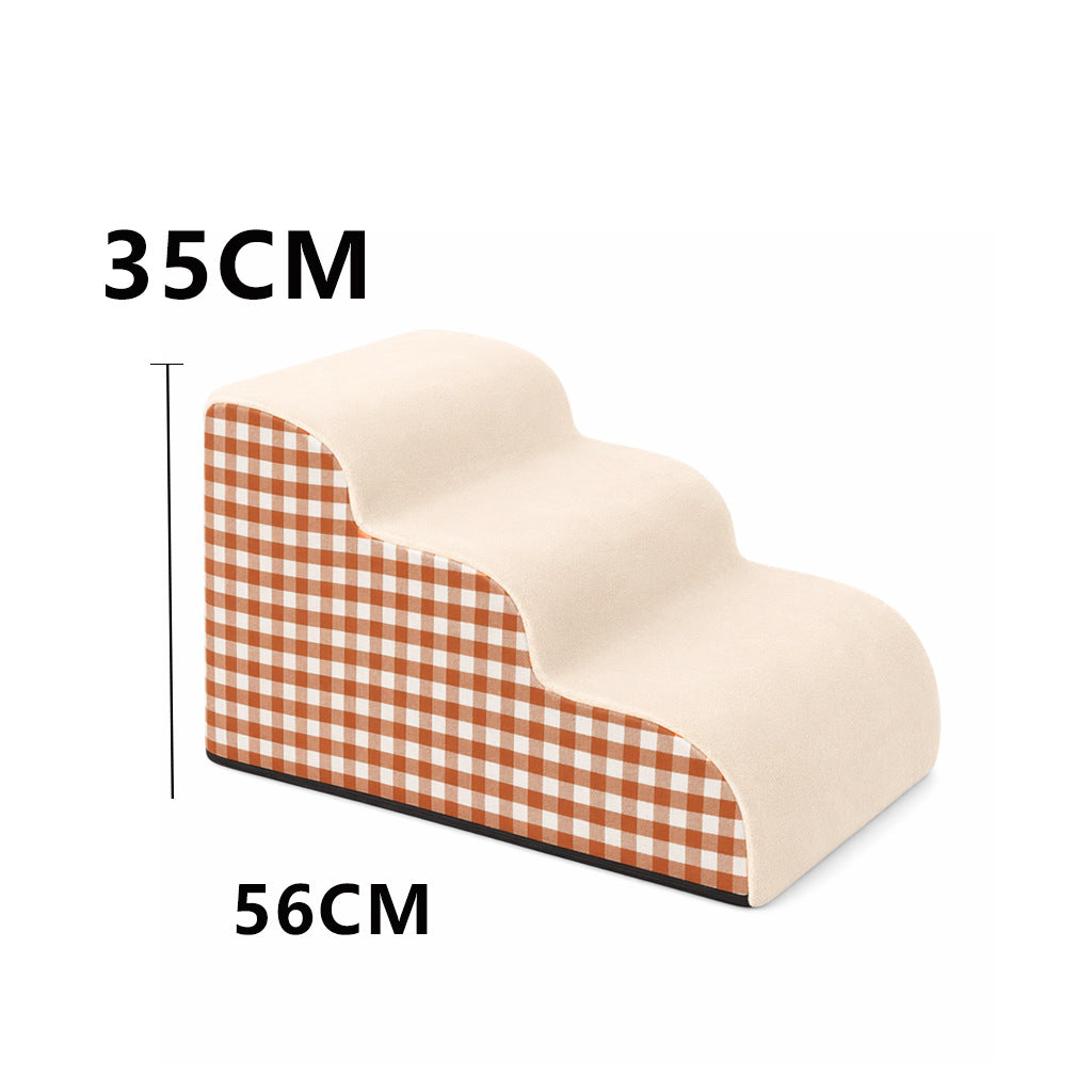 Pet ramp stairs with removable washable cover in Off-White 3 Step Standard, size Ramp Stairs