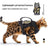 Black escape resistant cat harness with elastic lead, view 1