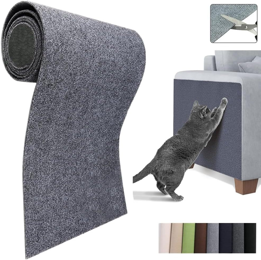 Light grey DIY self-adhesive cat scratch pad and climbing mat, photo 4