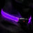 LED light up dog collar with reflective strip for night, view 2