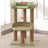Two-tier oval sisal cat nest and climbing frame, extra detail view