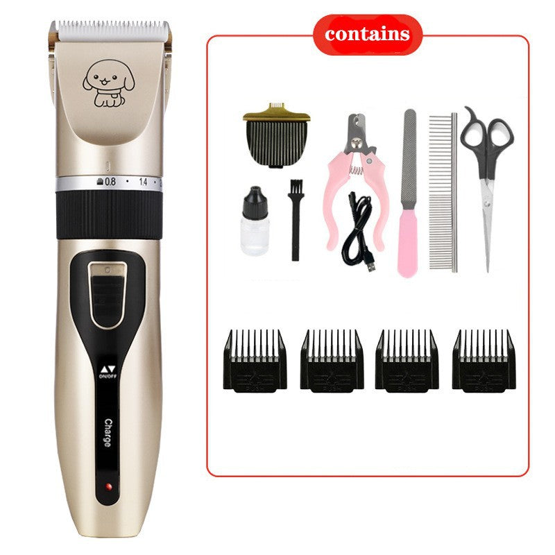 Cordless Dog Hair Clippers with Guide Combs, Low Noise Trimmer Kit