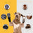 Anti-slip knitted cotton dog socks with grip soles, close-up detail