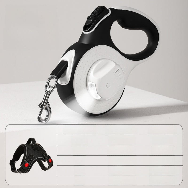 Retractable dog lead with one-touch brake and harness, product image 45