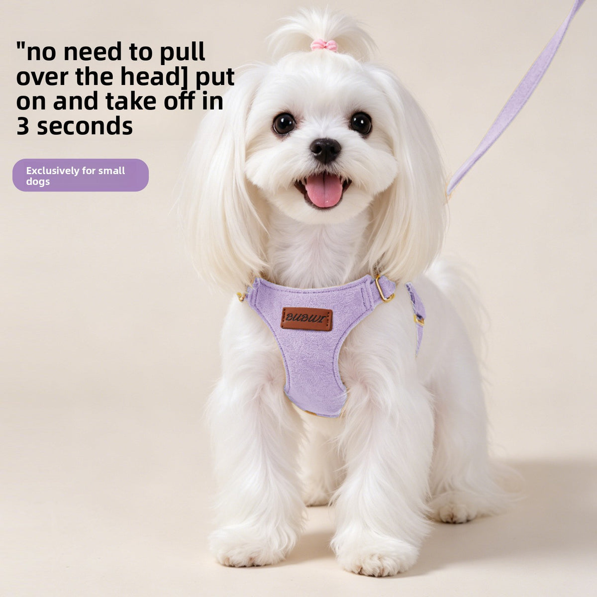 No-choke chest and back harness with lead in 2 colour options