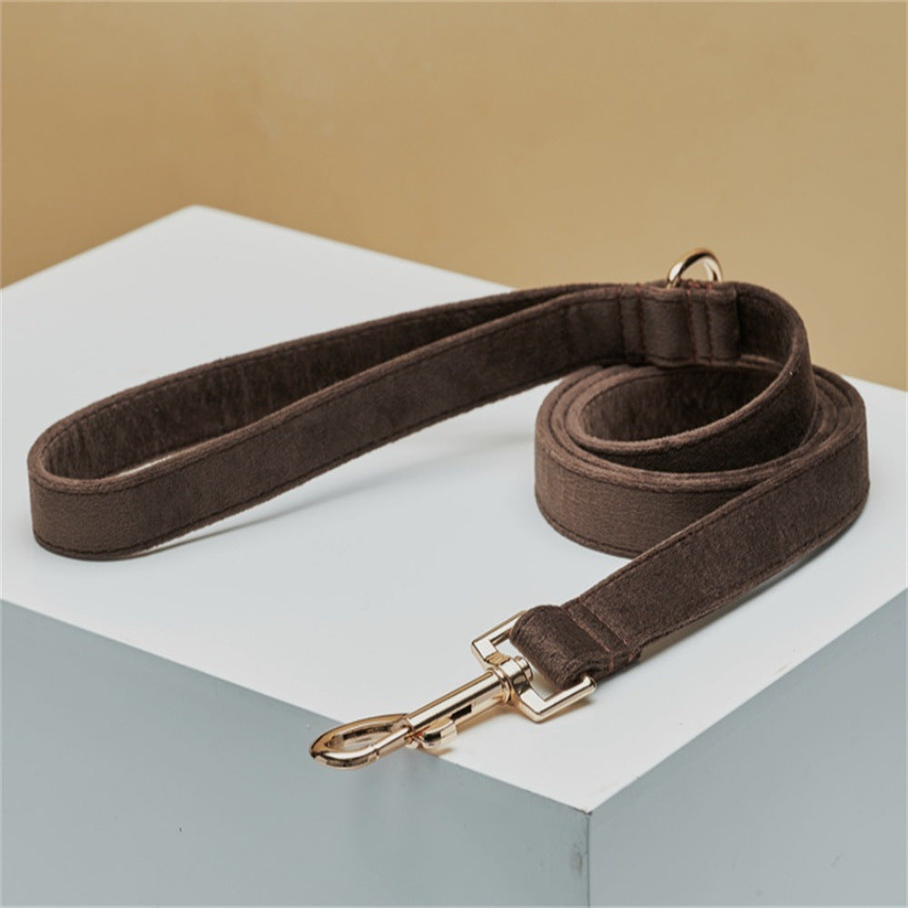 Nylon dog lead with soft plush padded handle, 3 sizes available