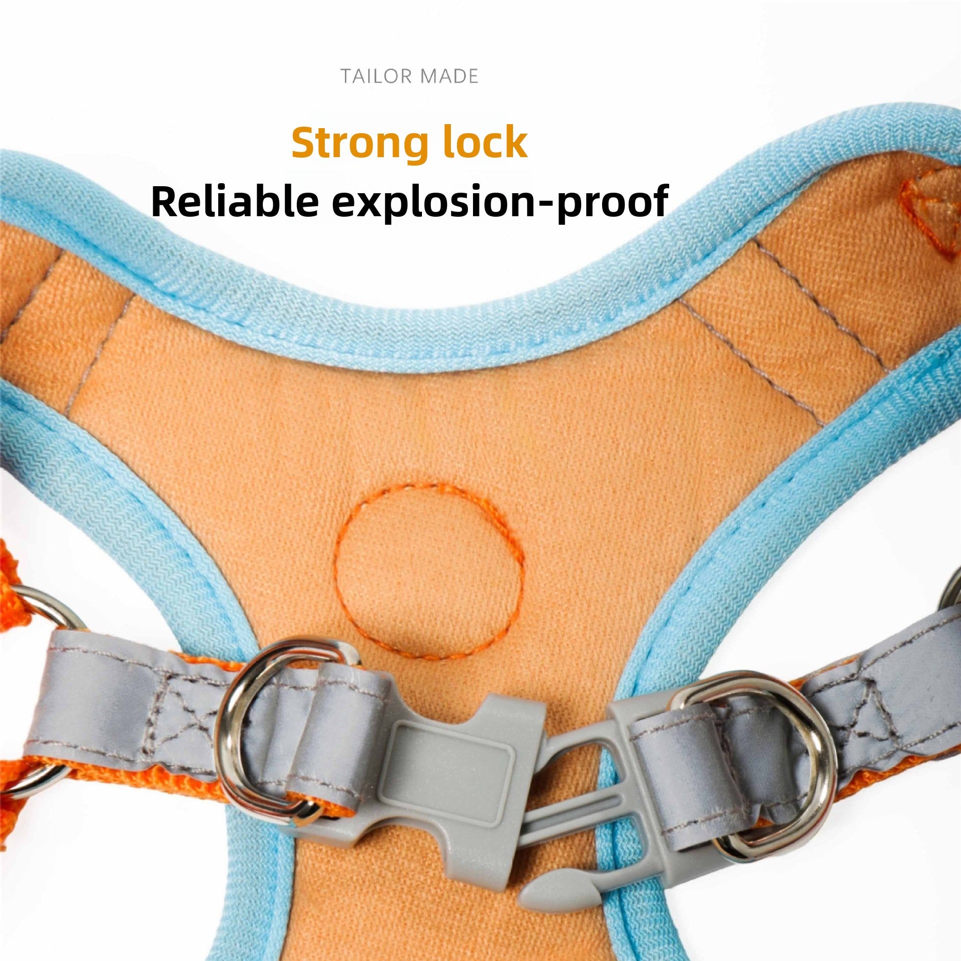 Reflective vest harness with flat lead, ideal for everyday use