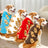 Cartoon bear pet sweatshirt for dogs and cats in Brown Bear, front view