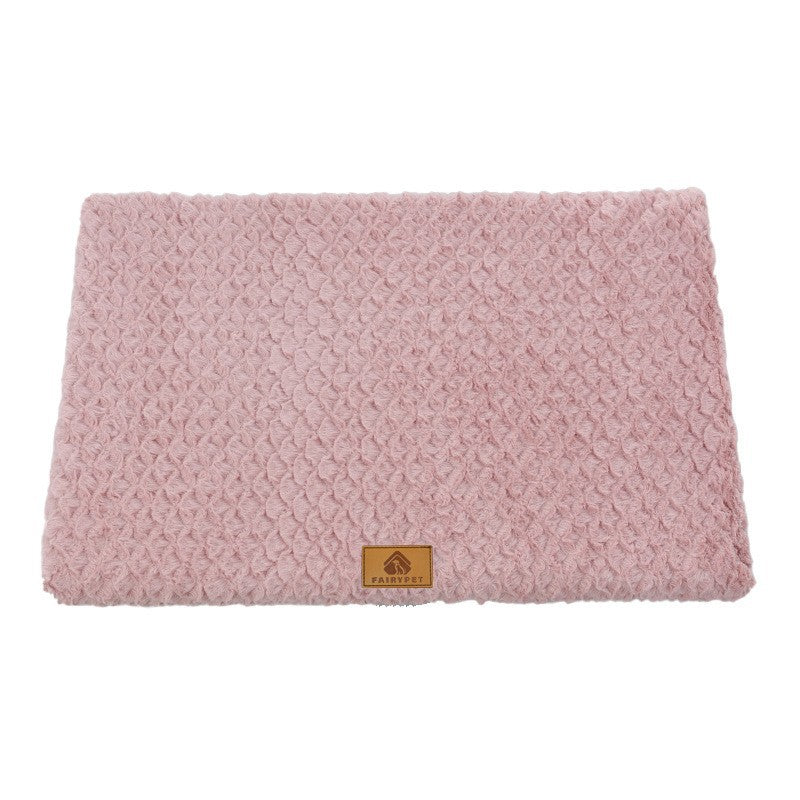 Egg Crate Sponge Pet Bed Mat with Plush Washable Cover