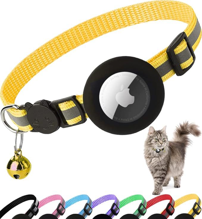 Reflective silicone AirTag holder for pet collars, tag not included, product image 9