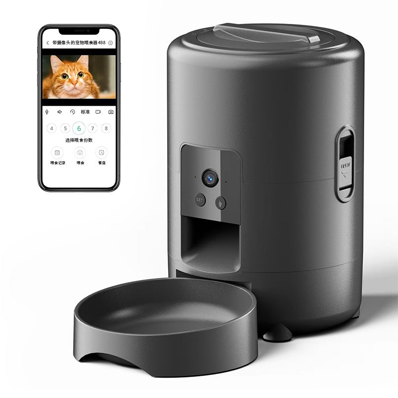 Smart Pet Feeder 2L with Timer, Portion Control and WiFi Control for Cats and Dogs