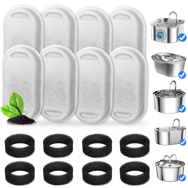 Pet water fountain filter cartridge